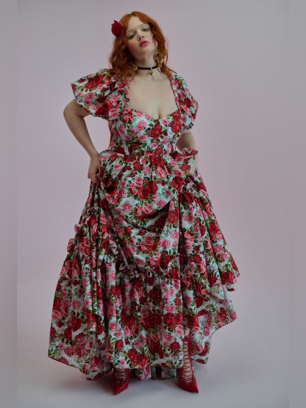 SEARCHING Selkie Roses Are Red Ritz Gown XXL or XL